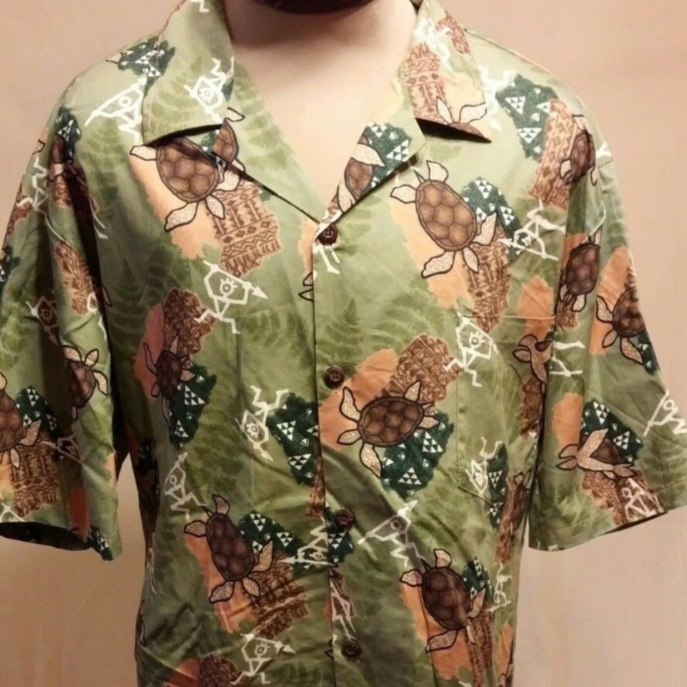 Island Wear Aloha Button Down Short Sleeve Shirt